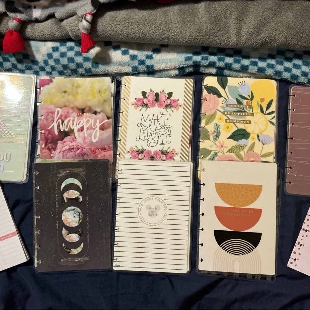Happy Planner Floral and Striped Planner mini covers and paper